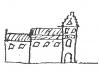 Biskop Jacob Madsens tegning af Brenderup kirke