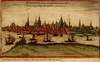 Rostock - Træsnit af M.W. ‎(Martin Weigel?)‎ - omkr. 1560 Note: Kortet er benævnt Wismar men det er Rostock